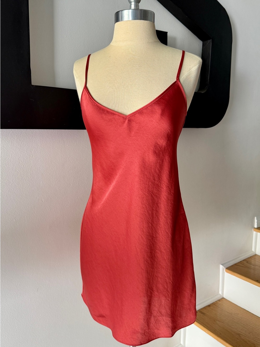 Wilfred Rusty Red Satin Slip Dress with Spaghetti Straps ✨NWT✨ XS